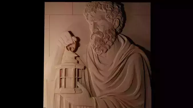 Diogenes CNC 3d Print High Relief Sand Casting