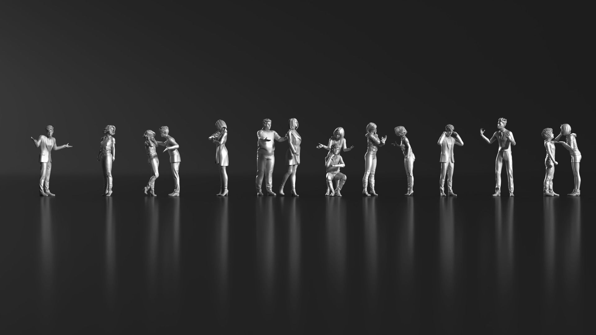 HD People 27 Talking 2 3D print model_5