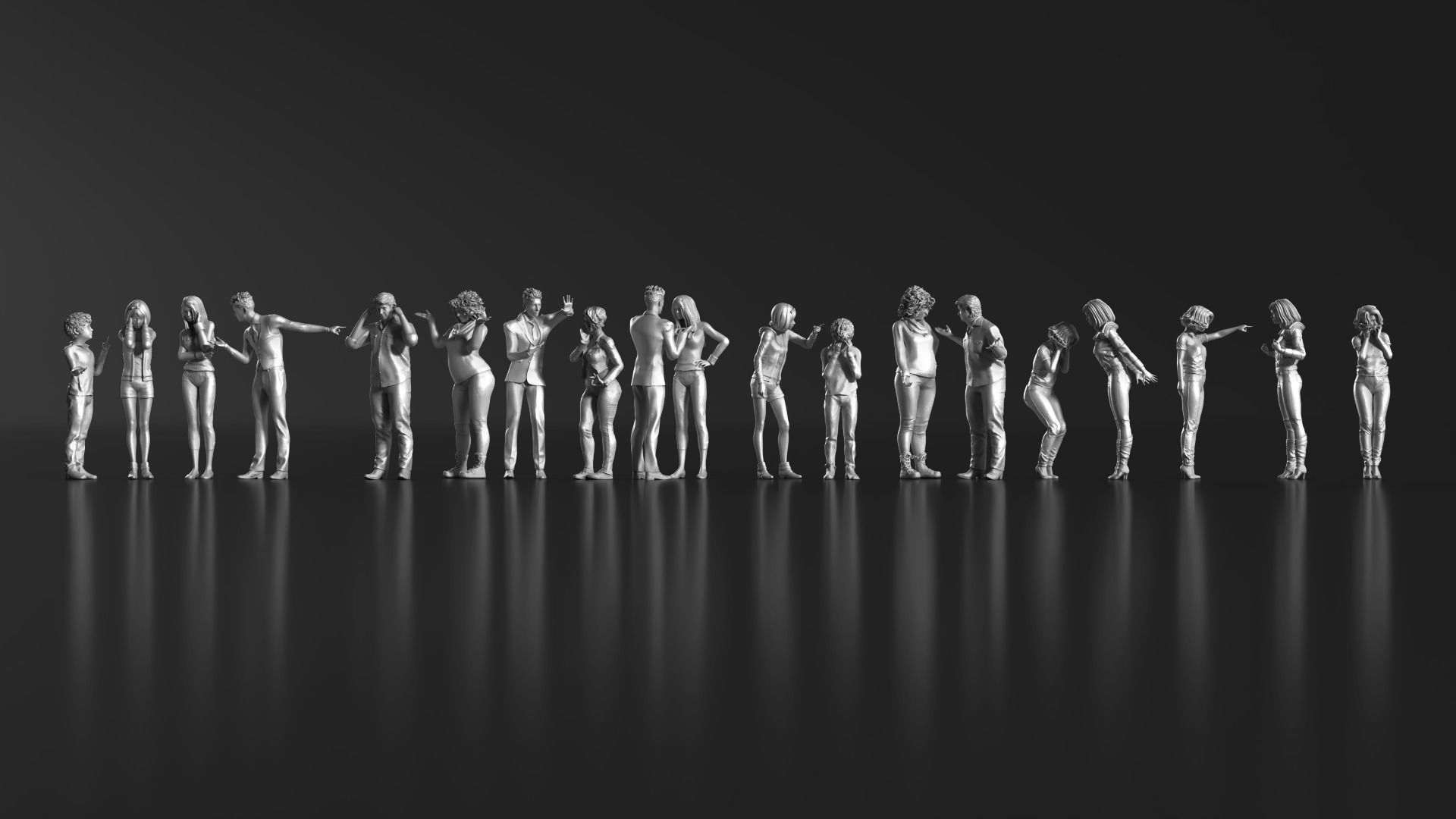 HD People 27 Talking 2 3D print model_4