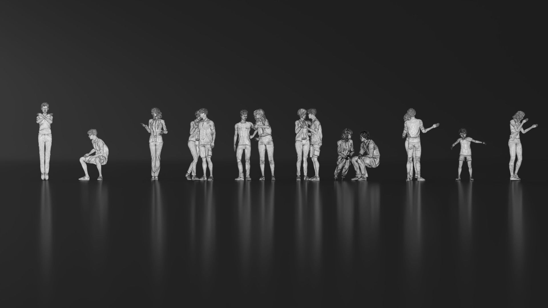 HD People 27 Talking 2 3D print model_16