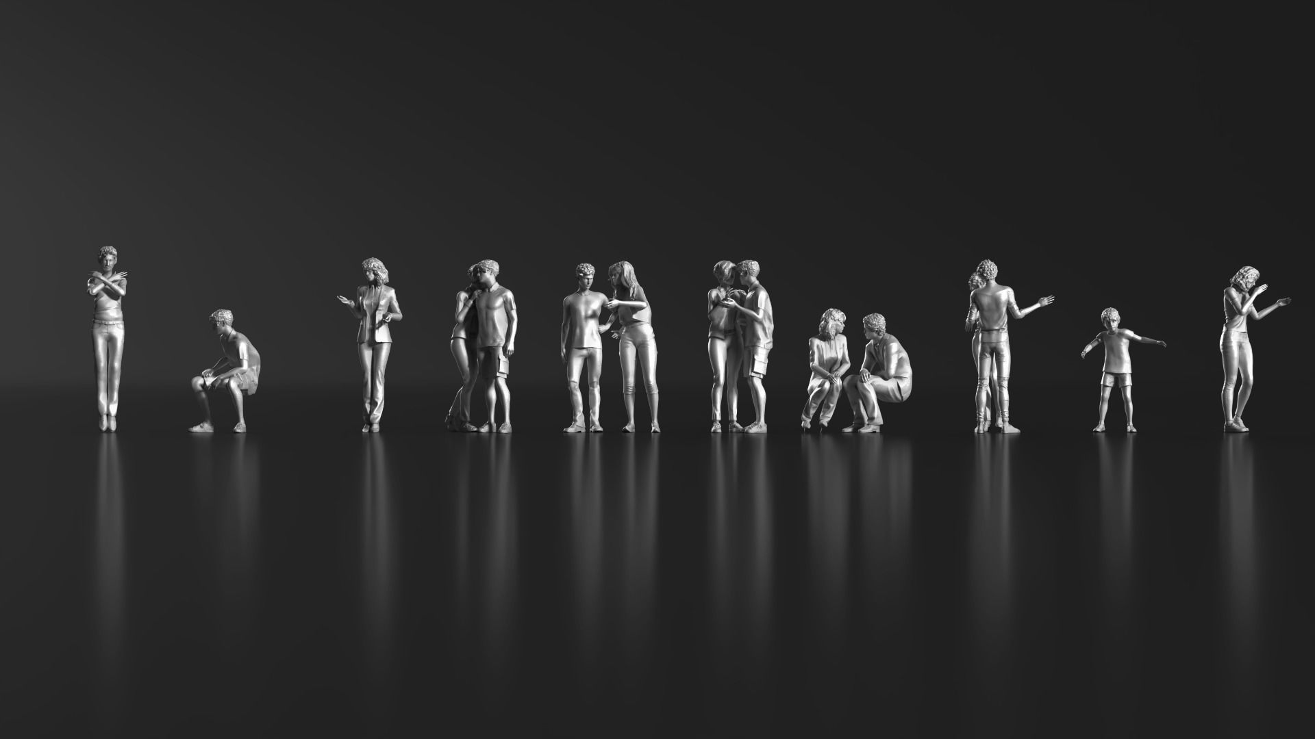 HD People 27 Talking 2 3D print model_6