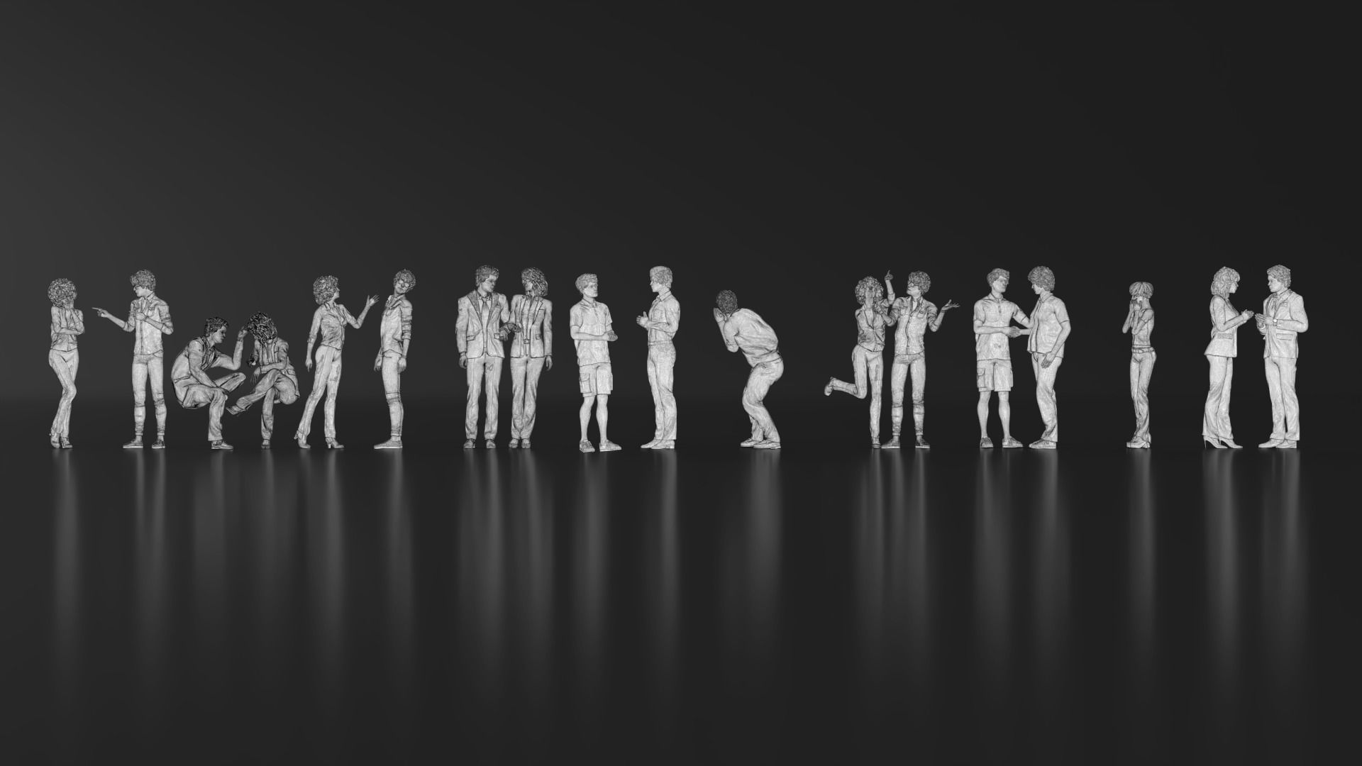 HD People 27 Talking 2 3D print model_12