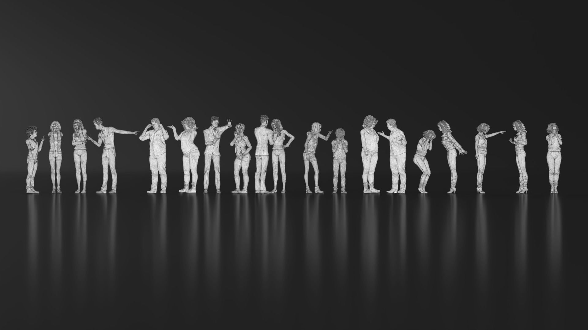 HD People 27 Talking 2 3D print model_14