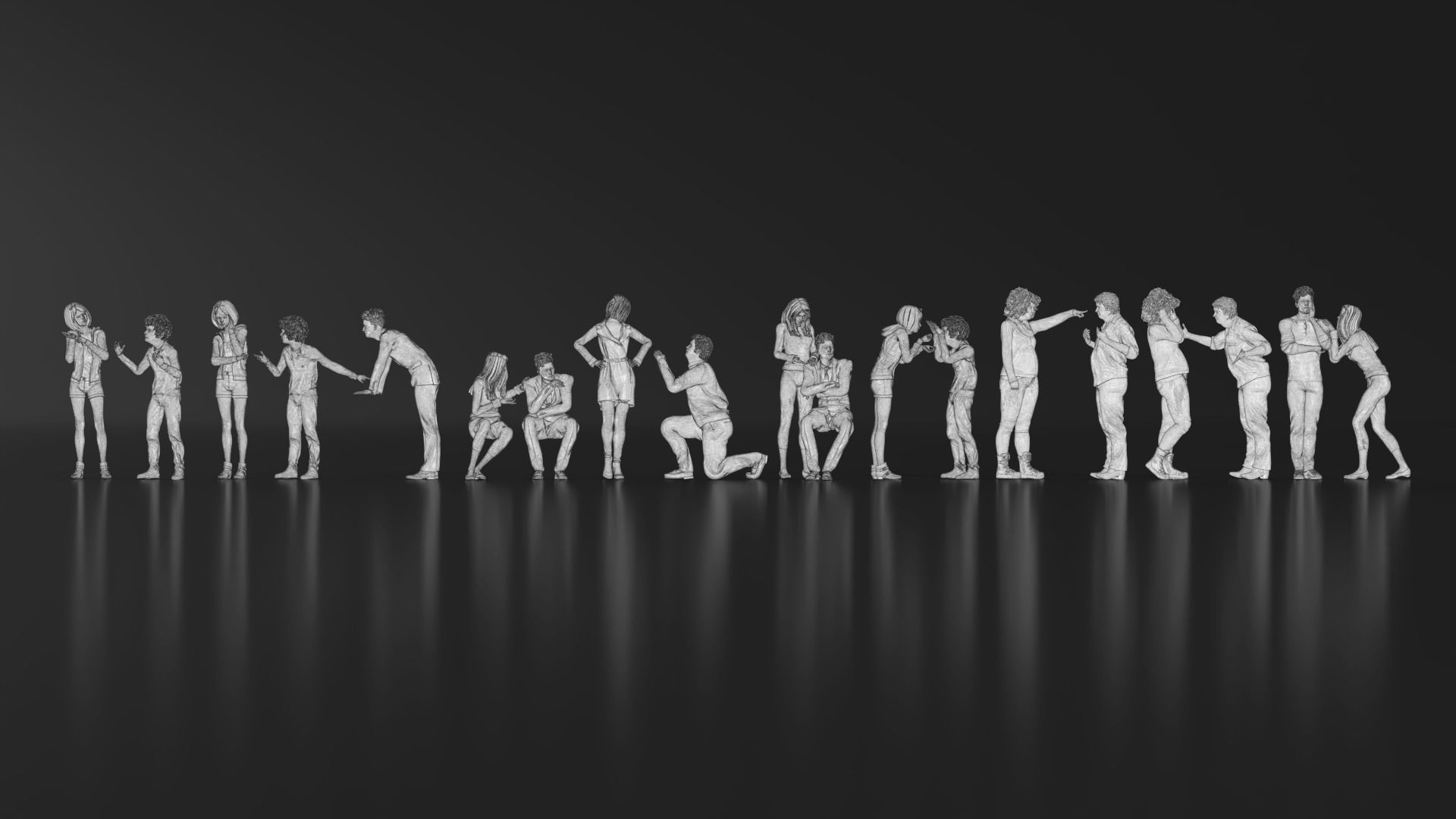 HD People 27 Talking 2 3D print model_13