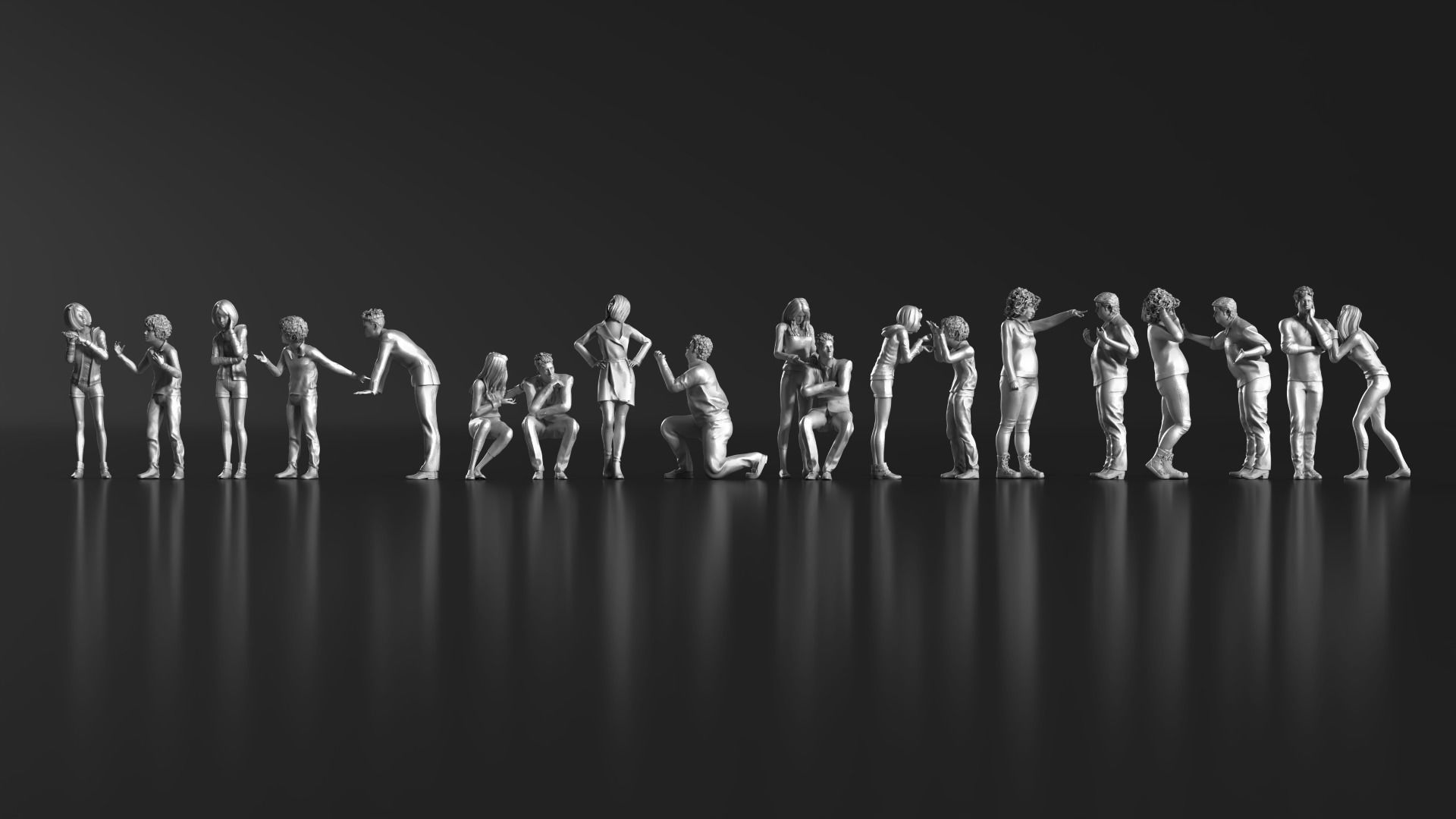 HD People 27 Talking 2 3D print model_3