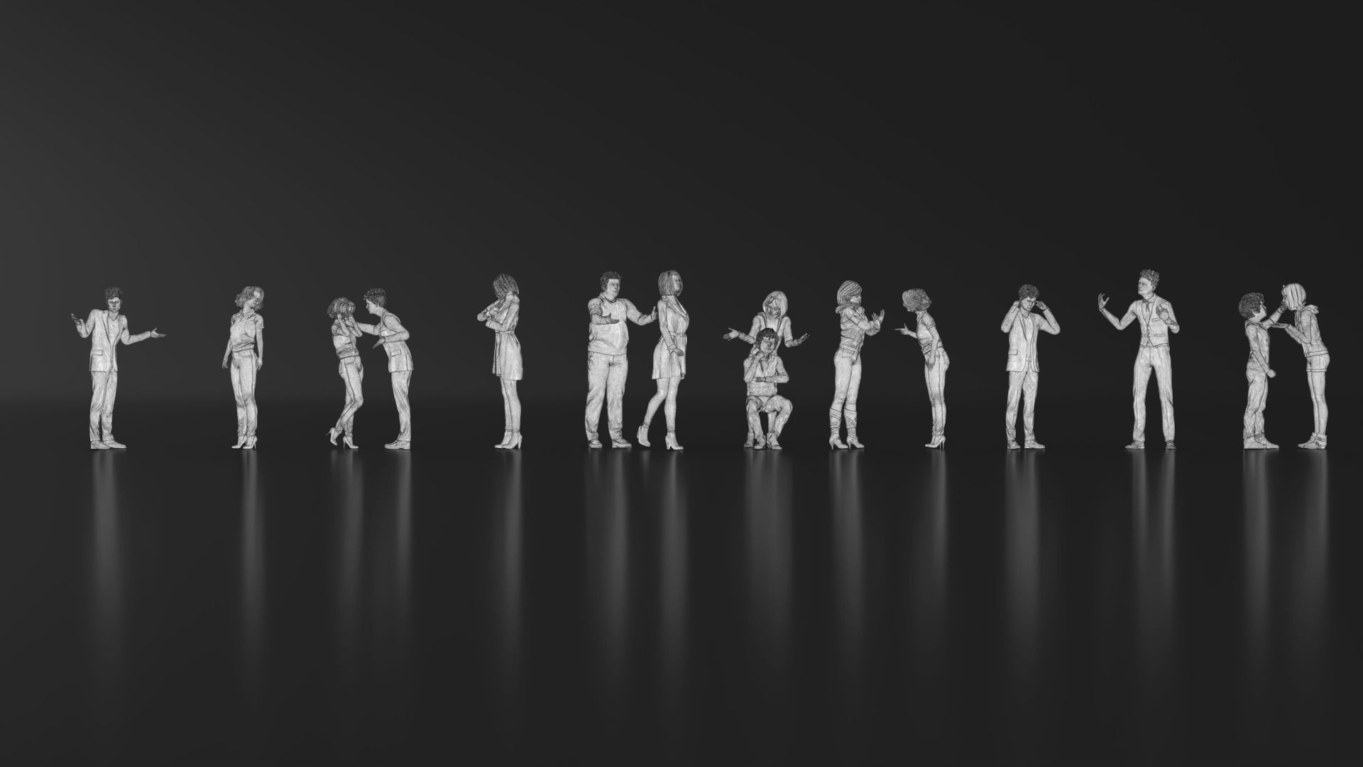 HD People 27 Talking 2 3D print model_15