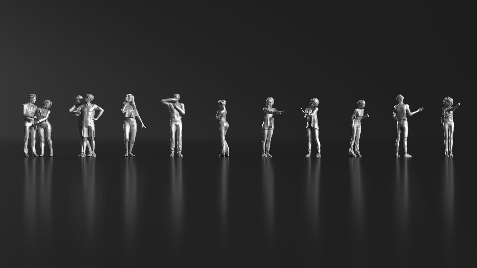 HD People 27 Talking 2 3D print model_9