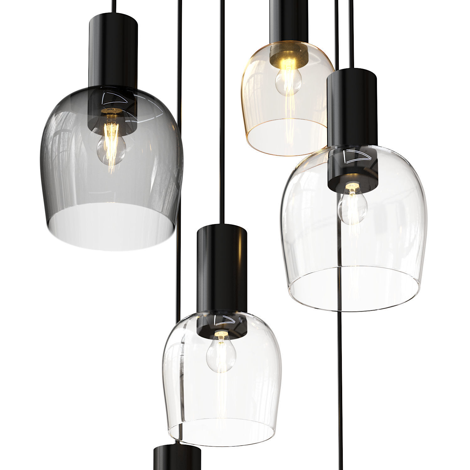 Smart Casual Pendant Light 3D model_1