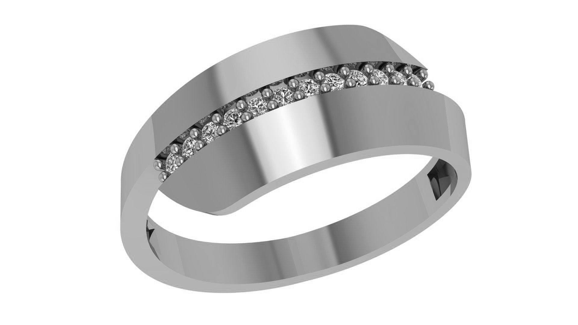 Band High Jewelry Cocktail Ring 3dm stl renders details 3D print model_2