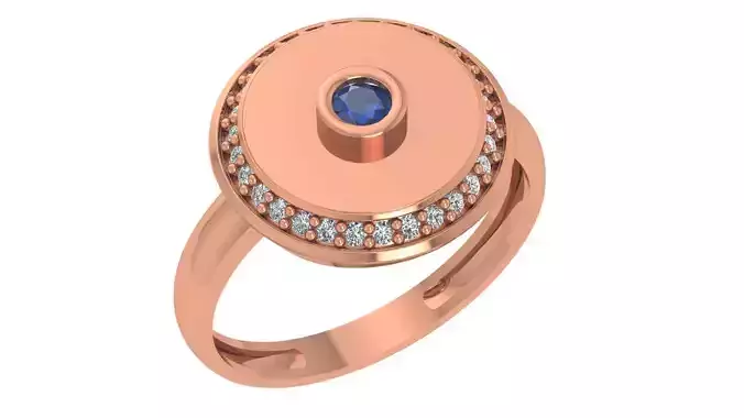  Casino Roulette Wheel High Jewelry Cocktail Ring 3dm stl  3D print model