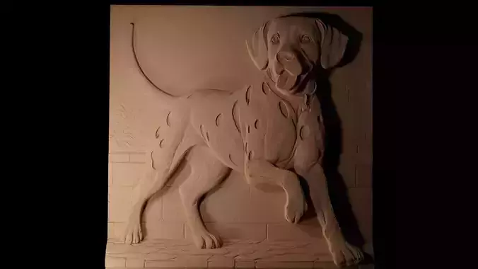 Dalmatian CNC 3d Print High Relief Sand Casting 