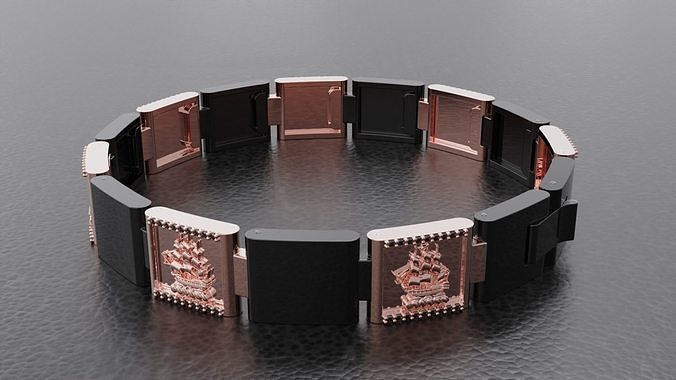 MEN CREST BRACELET  3D print model
