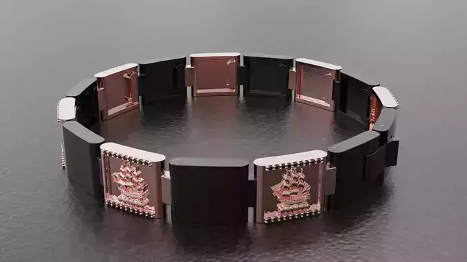 MEN CREST BRACELET 3D print model
