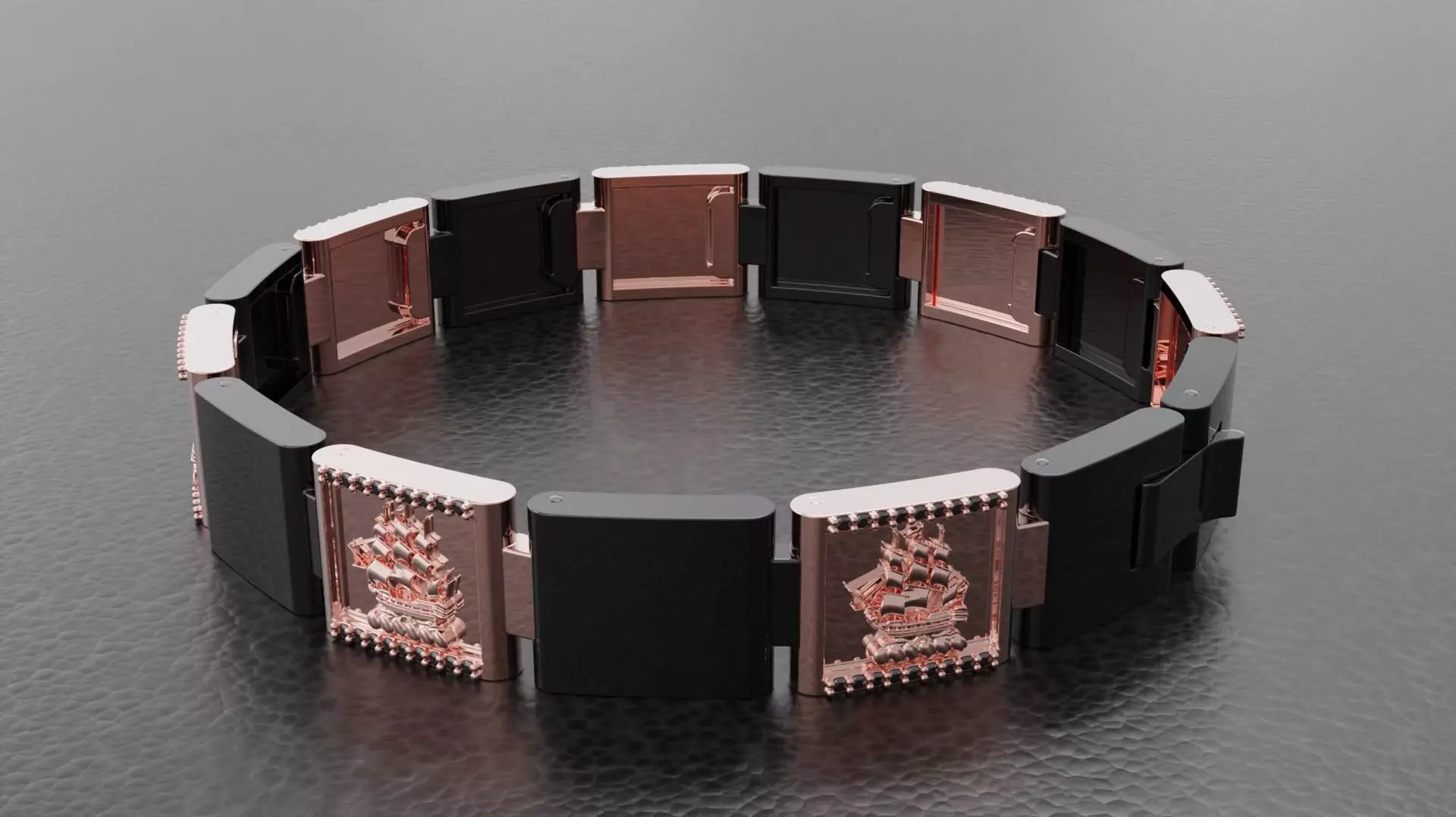 MEN CREST BRACELET 3D print model