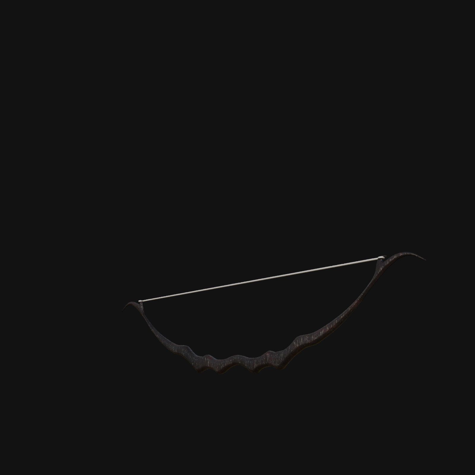 Enchanted Ebony Shadow Bow of Nightfall 3D model_5