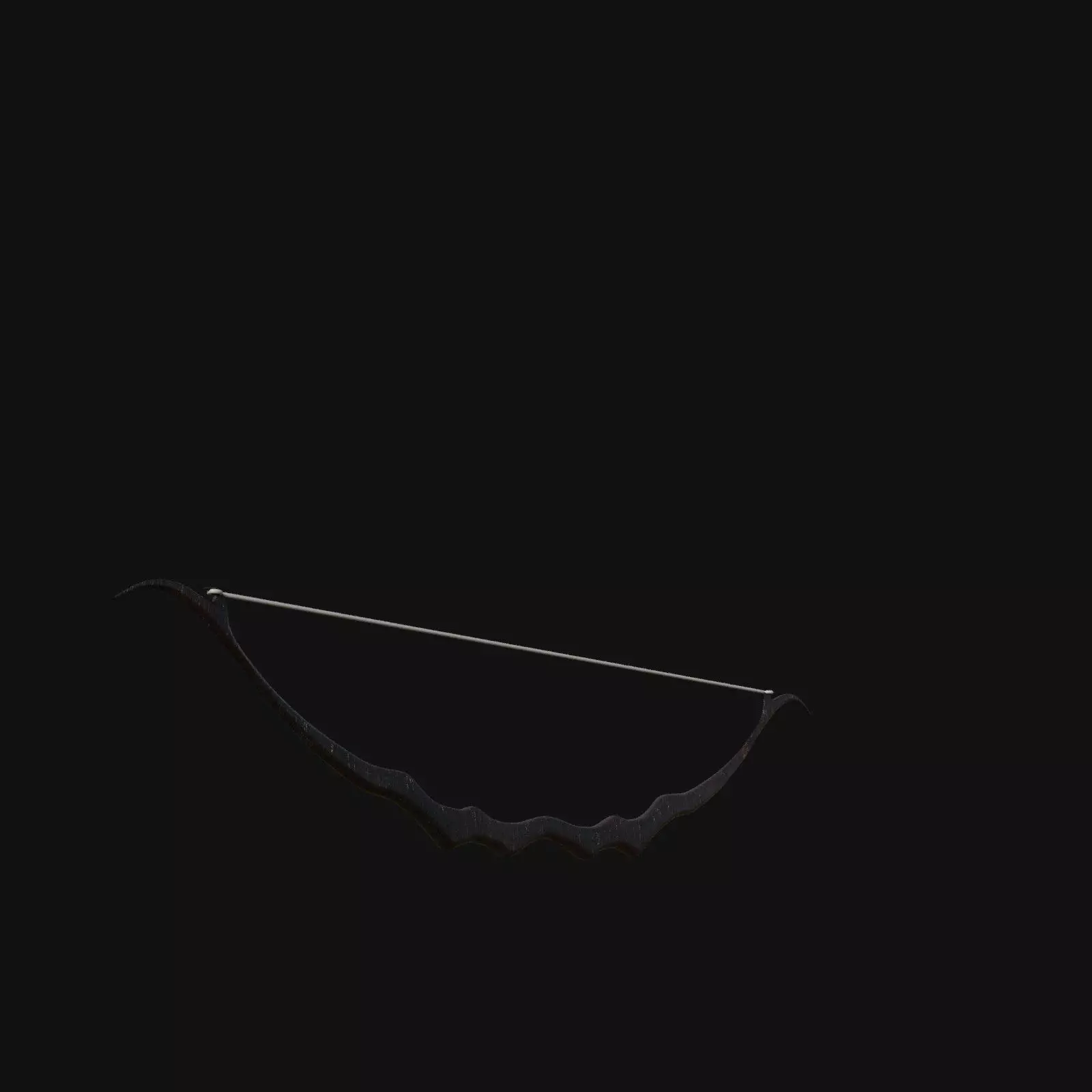 Enchanted Ebony Shadow Bow of Nightfall 3D model_0
