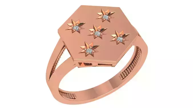 5 Star High Jewelry Cocktail Ring 3dm stl renders details 3D print model 5 Star High Jewelry Cocktail Ring 3dm stl renders details 3D print model