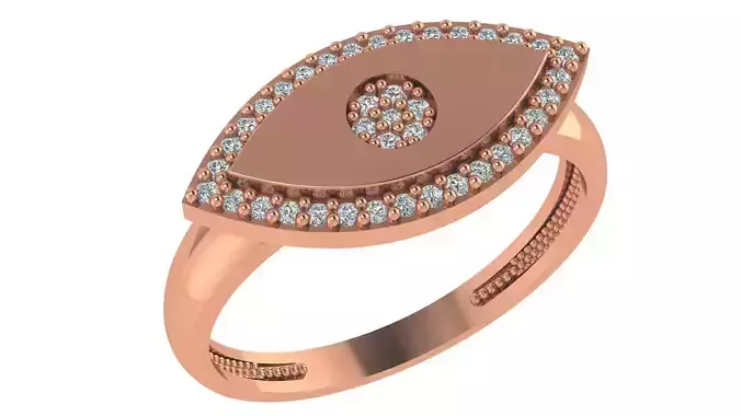 Evil Eye High Jewelry Cocktail Ring 3dm stl renders details 3D print model Evil Eye High Jewelry Cocktail Ring 3dm stl renders details 3D print model