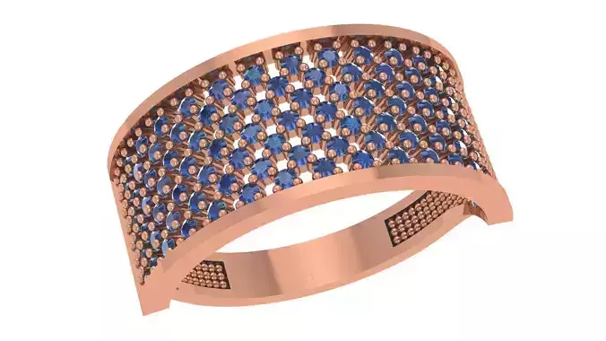 Gemstone Head Diamond Head High Jewelry Cocktail Ring 3dm stl