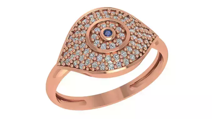 Evil Eye High Jewelry Cocktail Ring 3dm stl renders details 3D print model Evil Eye High Jewelry Cocktail Ring 3dm stl renders details 3D print model