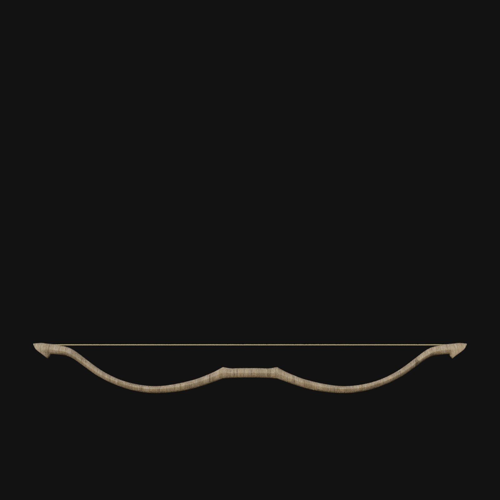 Ancient Oakwood Longbow of Elven Wisdom 3D model_9