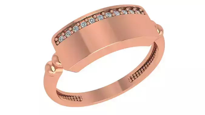 High Jewelry Cocktail Ring 3dm stl renders details 