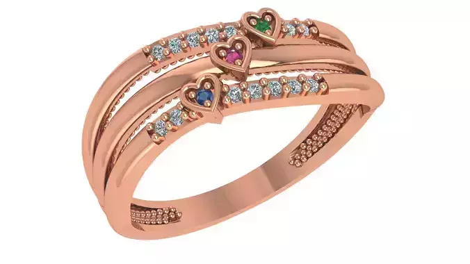 Wire Ring renders 3dm stl details