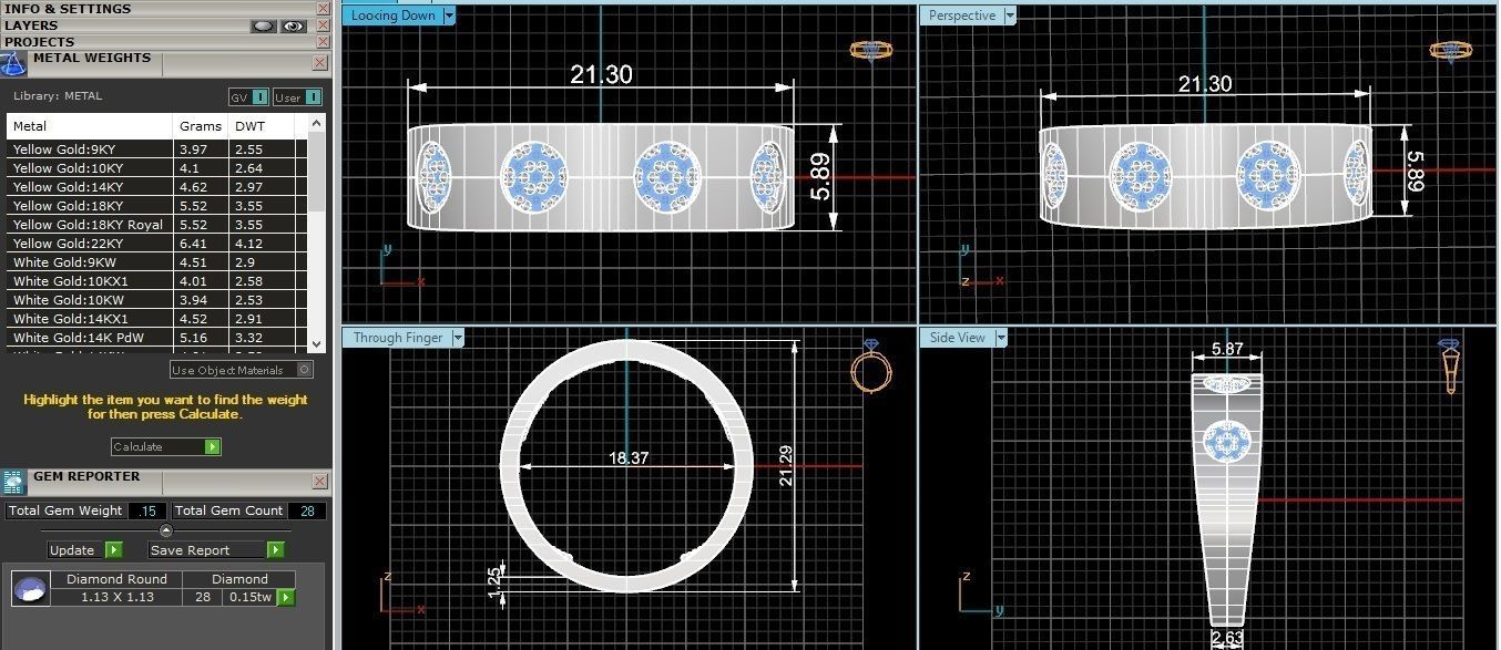 Band Ring renders 3dm stl details 3D print model_3