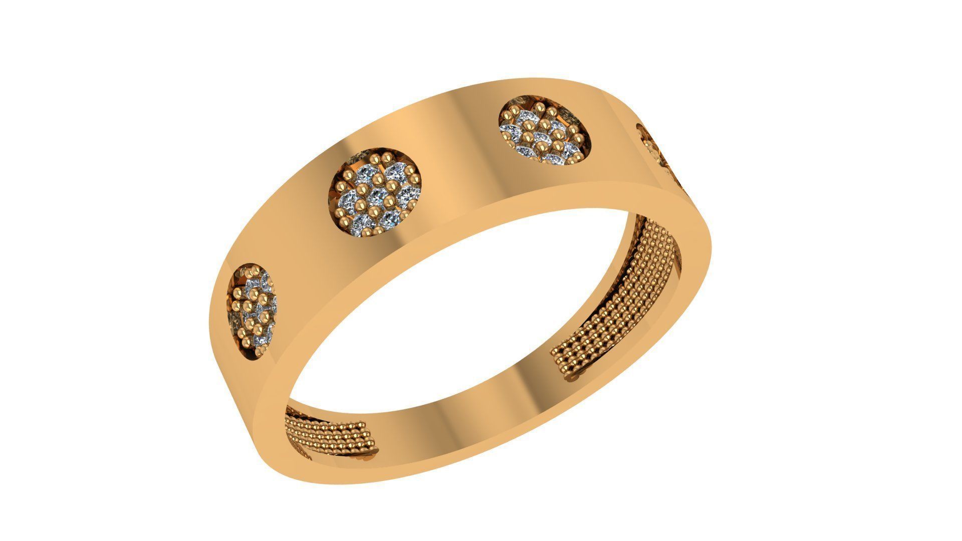 Band Ring renders 3dm stl details 3D print model_1