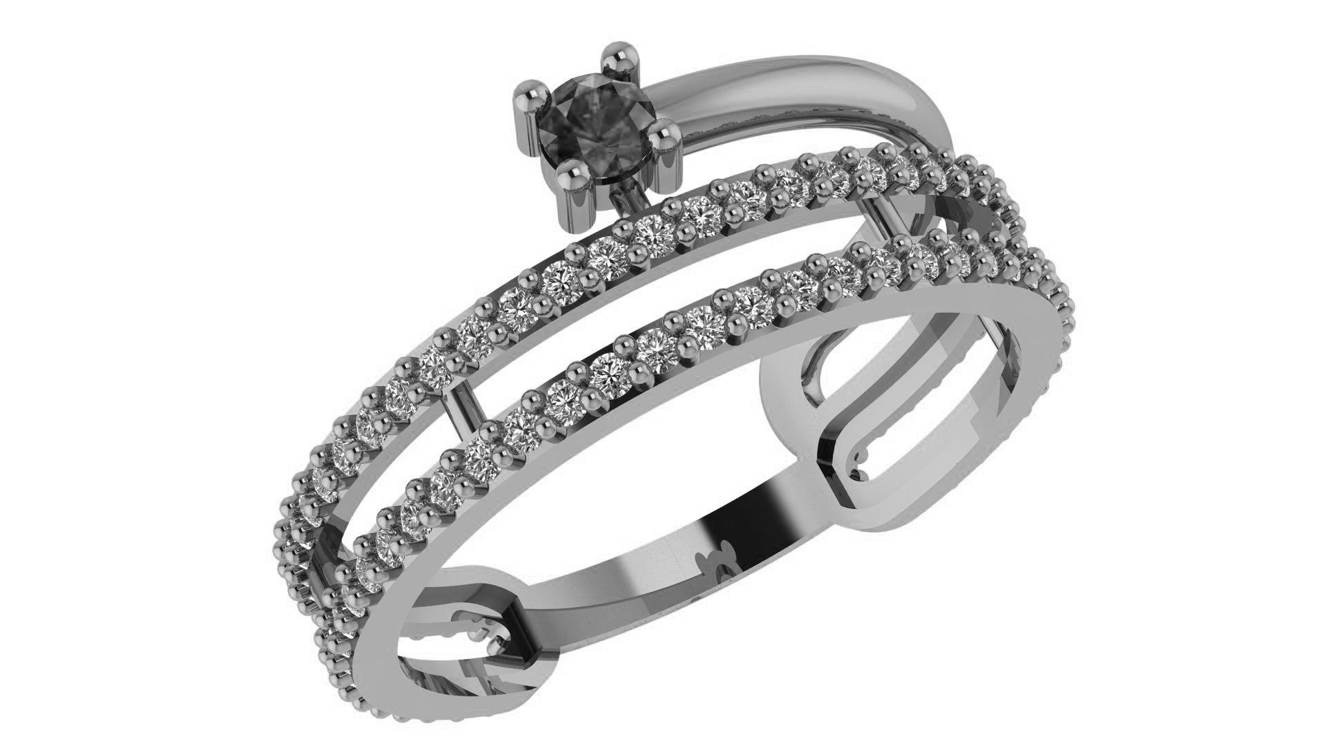 Sapphire Wire Ring renders 3dm stl details 3D print model_2