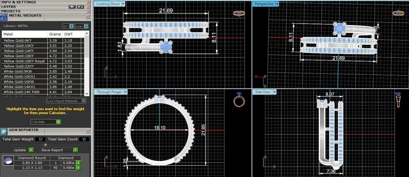 Sapphire Wire Ring renders 3dm stl details 3D print model_3