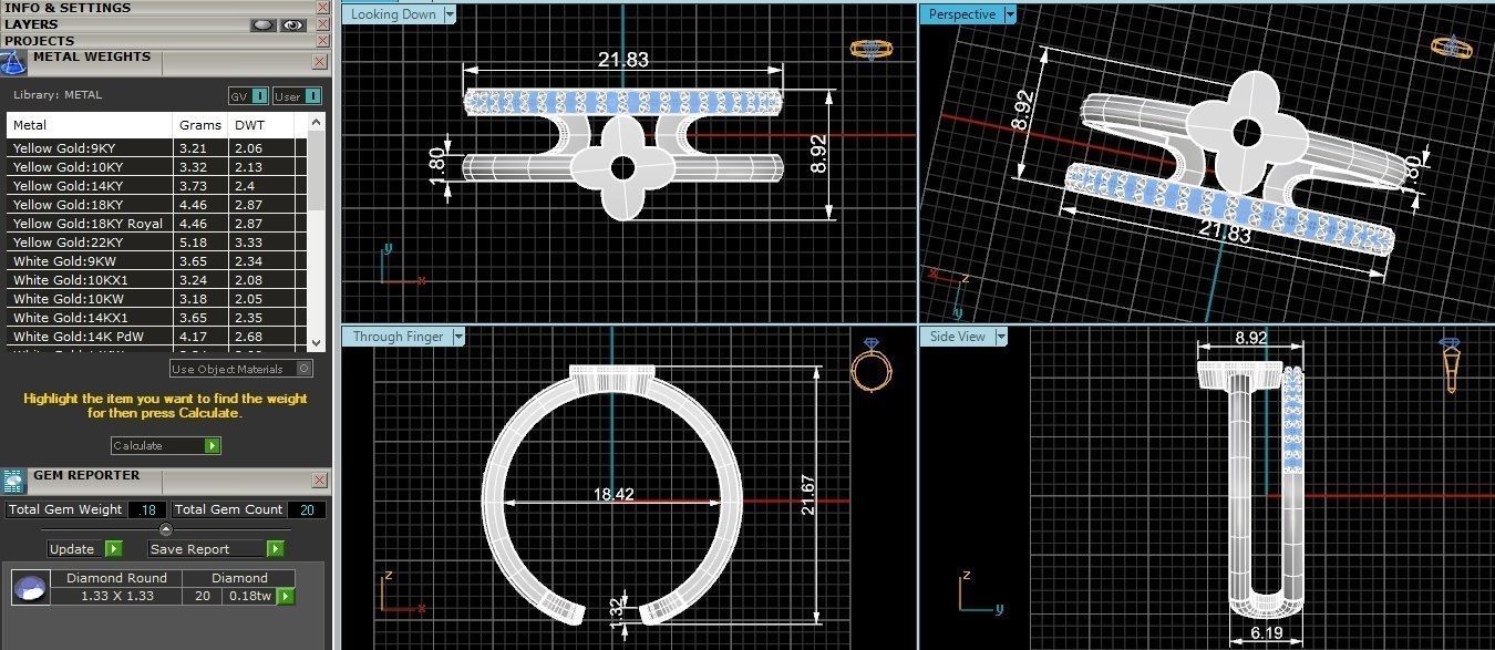 Flower Wire Ring renders 3dm stl details 3D print model_3