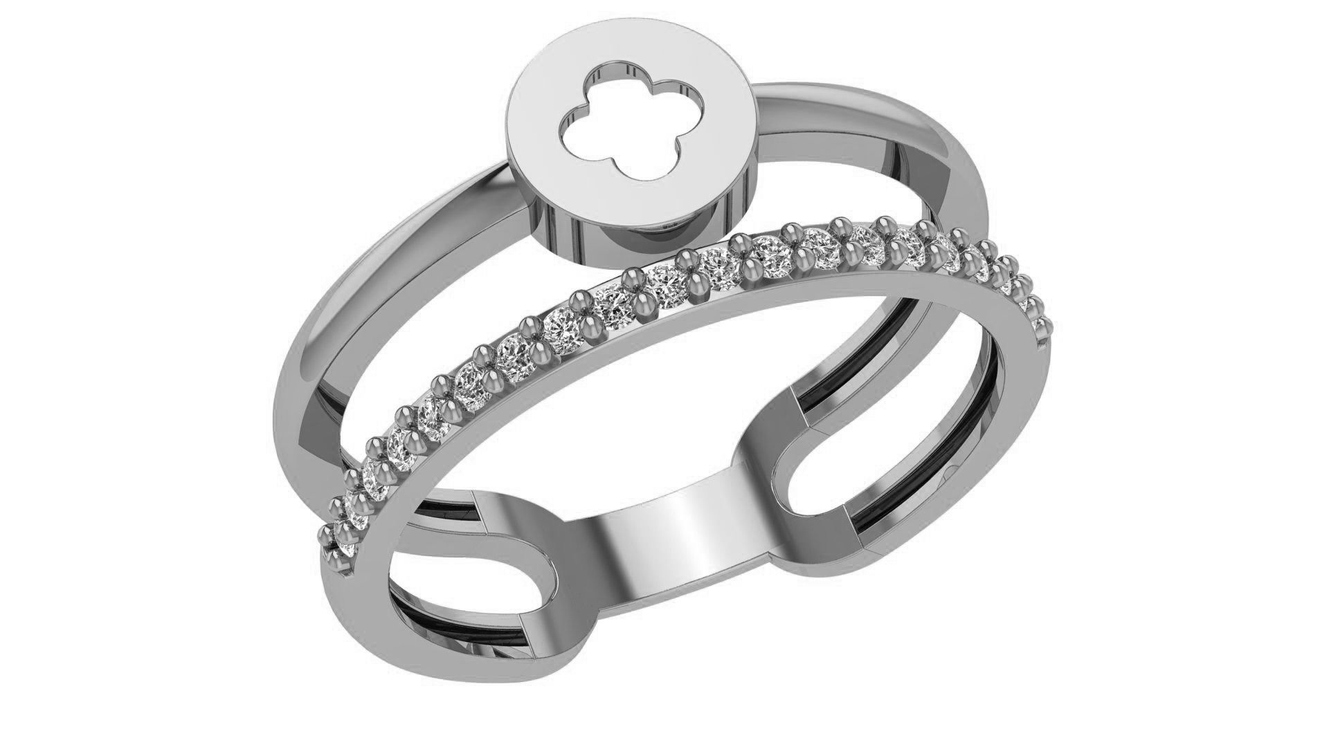 Flower Wire Ring renders 3dm stl details 3D print model_2