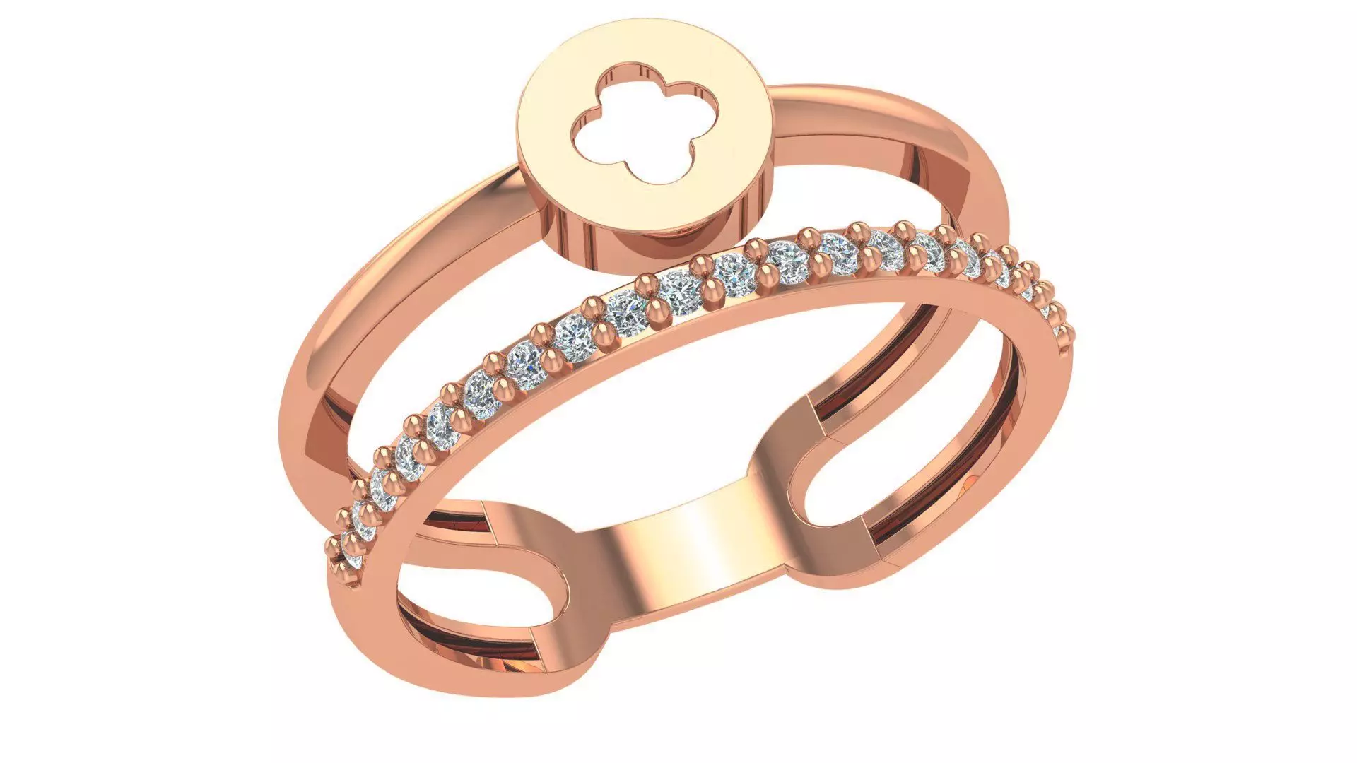 Flower Wire Ring renders 3dm stl details 3D print model_0