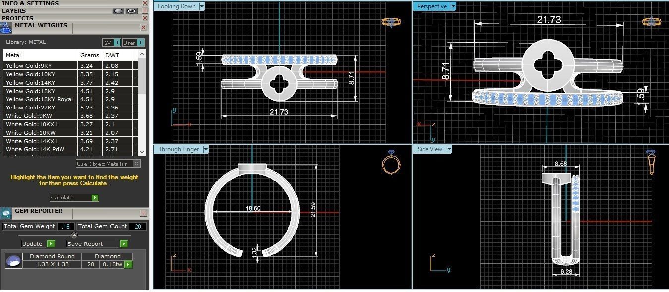 Flower Wire Ring renders 3dm stl details 3D print model_3