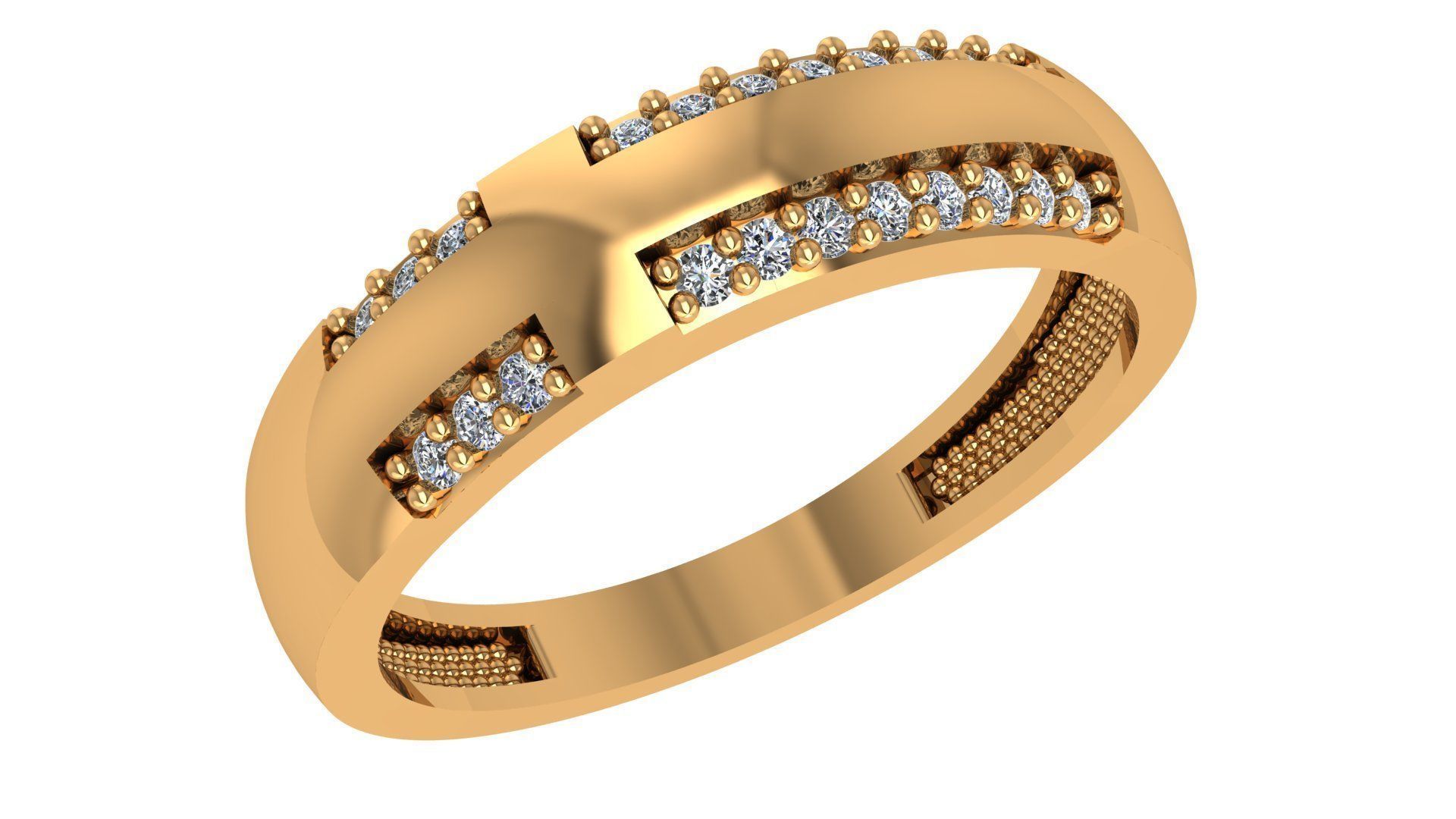 Band Ring renders 3dm stl details 3D print model_1