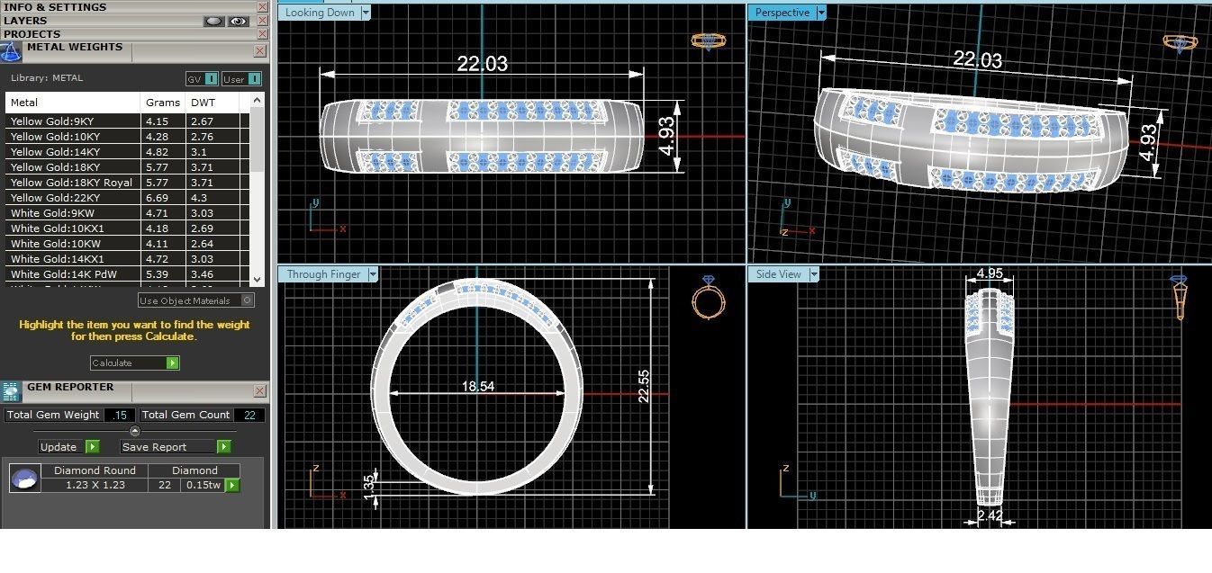 Band Ring renders 3dm stl details 3D print model_3