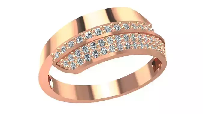 High Jewelry Cocktail Ring 3dm stl renders details