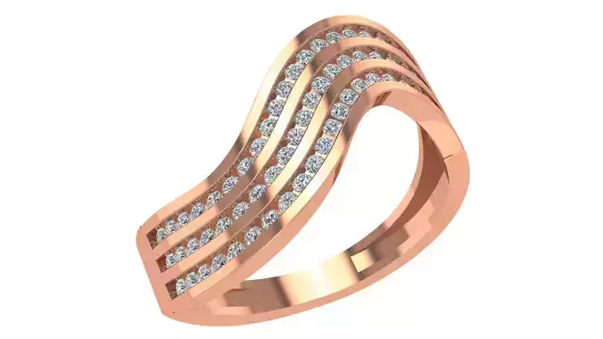 High Jewelry Cocktail Ring 3dm stl renders details 