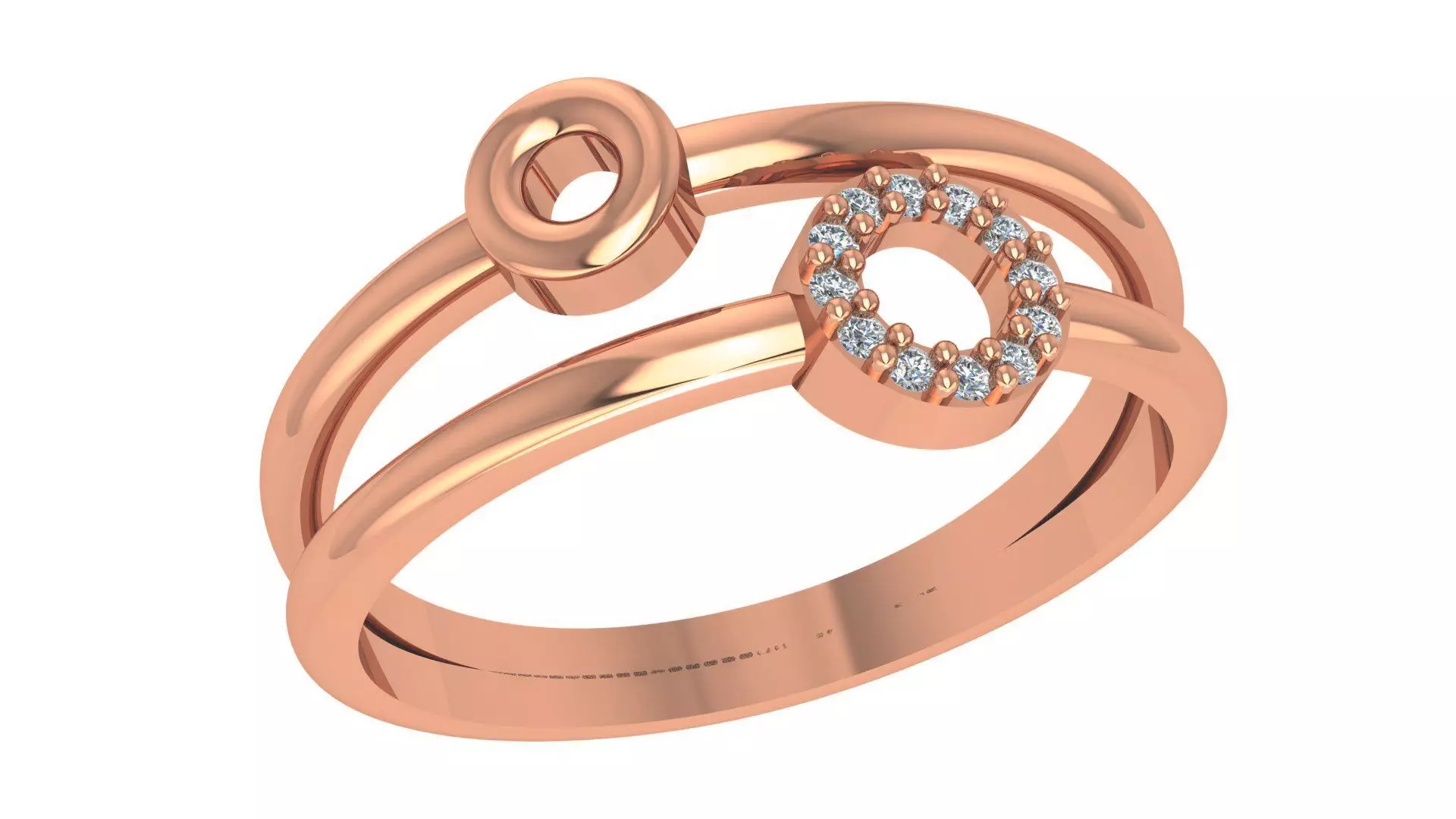 Circles Wire Ring renders 3dm stl details 3D print model_0