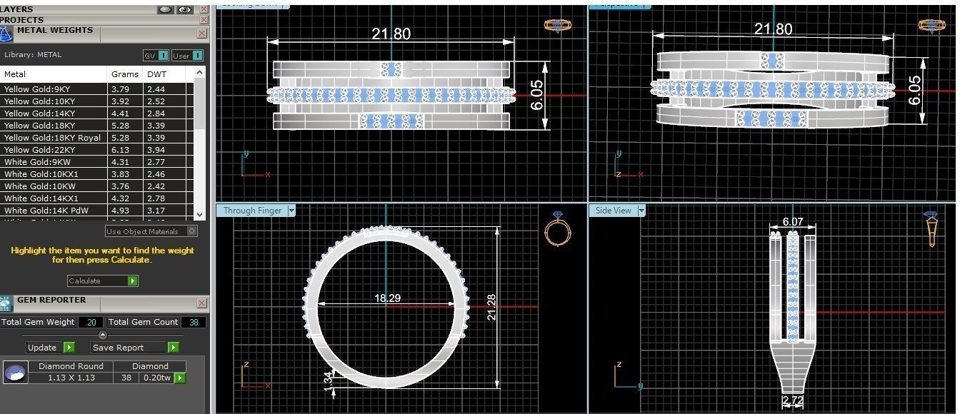 Band Ring renders 3dm stl details 3D print model_3