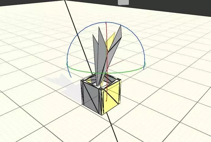 Grass plant Low-poly 3D model_0