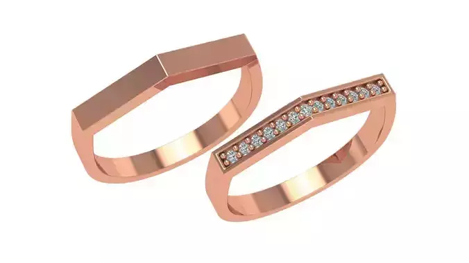 Thin Light Weight Band Ring 3dm stl renders details 