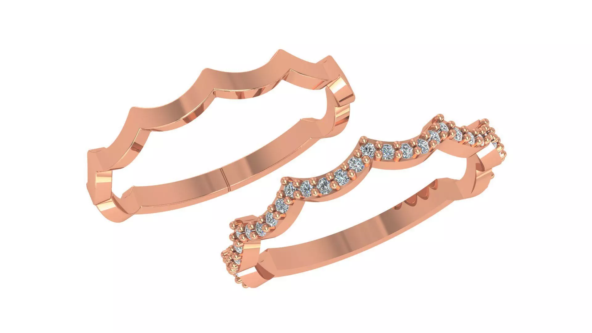 Wire Band Light Weight Ring 3dm stl renders details 3D print model_0