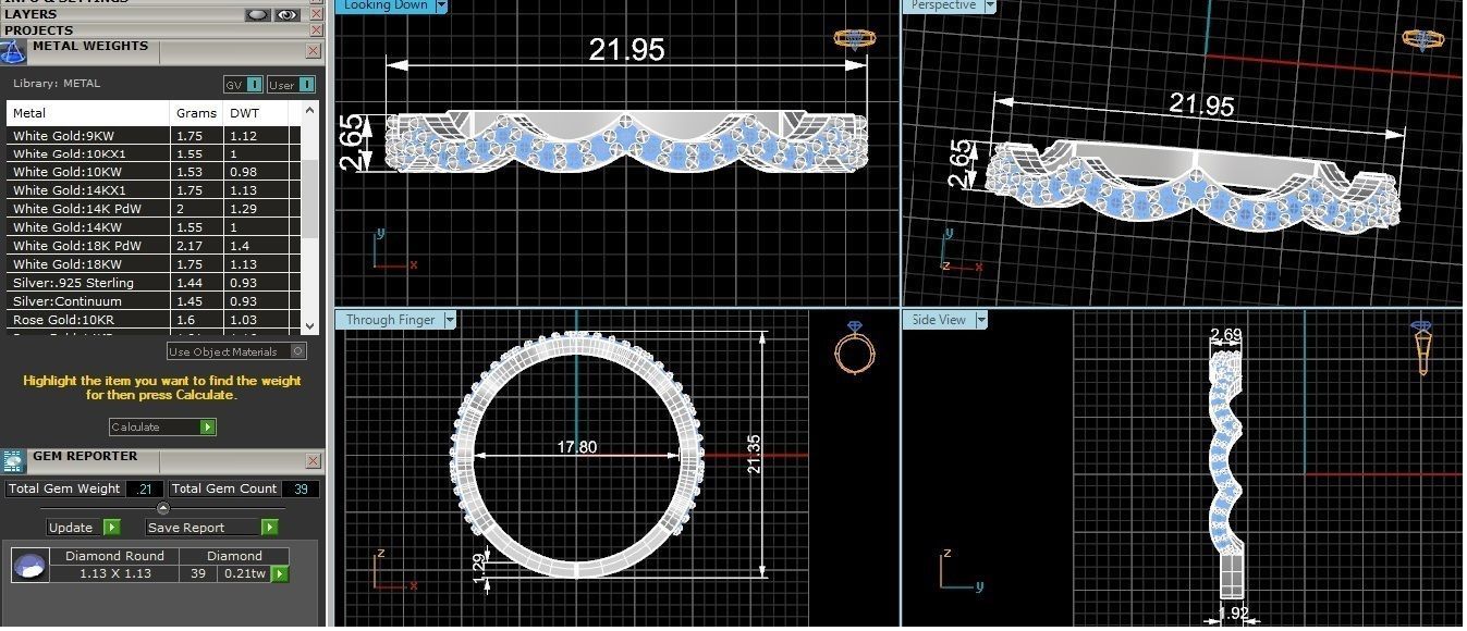 Wire Band Light Weight Ring 3dm stl renders details 3D print model_3