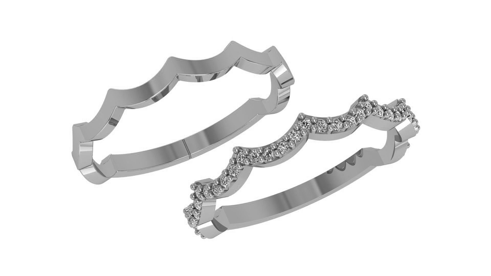 Wire Band Light Weight Ring 3dm stl renders details 3D print model_2