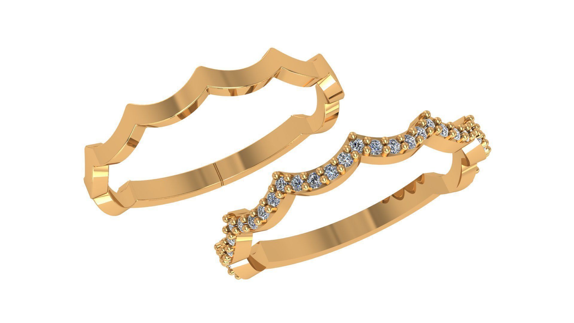 Wire Band Light Weight Ring 3dm stl renders details 3D print model_1