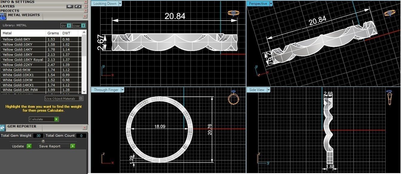 Wire Band Light Weight Ring 3dm stl renders details 3D print model_4