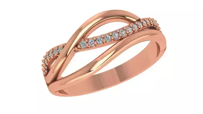 Wire High Jewelry Cocktail Ring 3dm stl renders details 