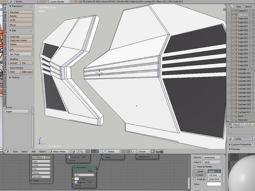 Modern Scifi Corridor 3d Modules with doors Low-poly 3D model_4